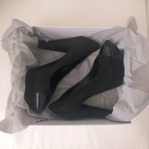 Suede Platform Pumps by Theory - Picture 15 of 16